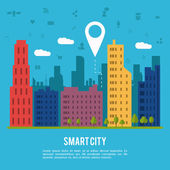 Картина, постер, плакат, фотообои "smart city design", артикул 100497546