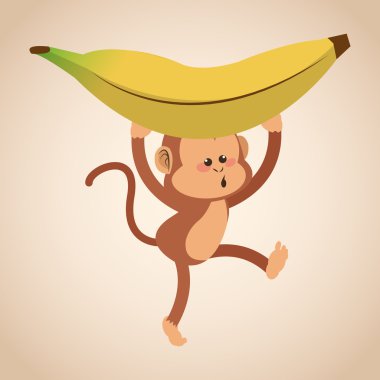 Maymun karikatür tasarım