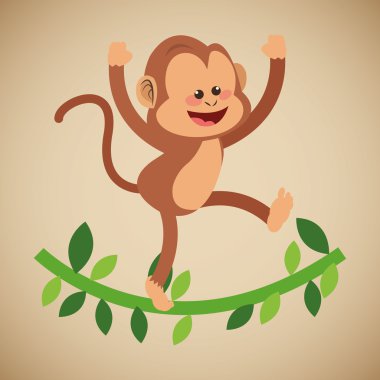 Maymun karikatür tasarım
