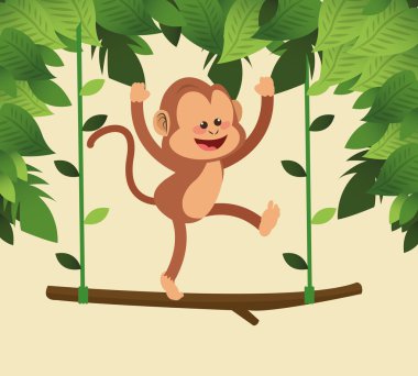 Maymun karikatür tasarım