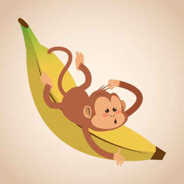 Maymun karikatür tasarım