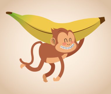 Maymun karikatür tasarım