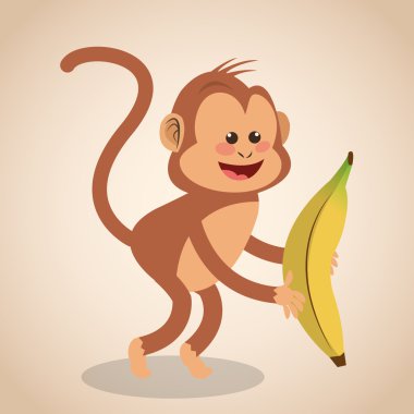 Maymun karikatür tasarım