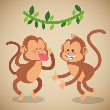 Maymun karikatür tasarım