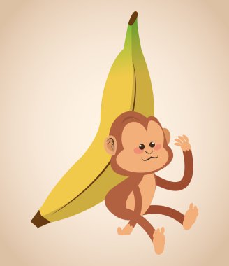 Maymun karikatür tasarım