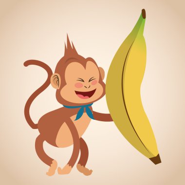 Maymun karikatür tasarım