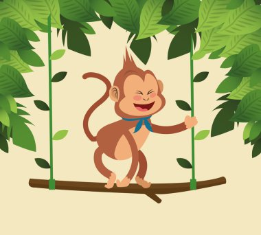 Maymun karikatür tasarım