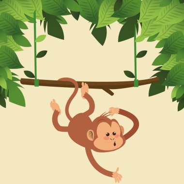 Maymun karikatür tasarım