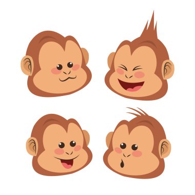 Maymun karikatür tasarım