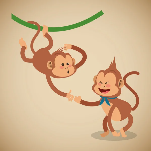 Opičí kreslený design — Stockový vektor
