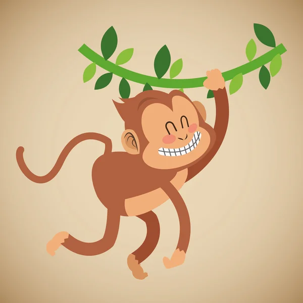 Desenho de desenho animado de macaco — Vetor de Stock