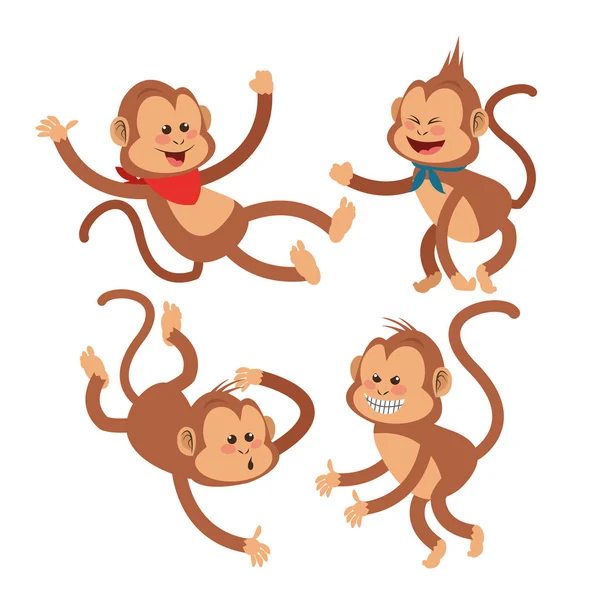 Desenho de desenho animado de macaco — Vetor de Stock