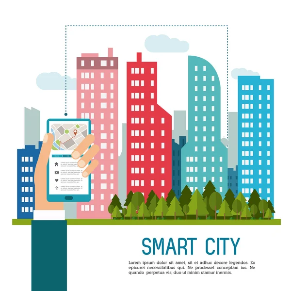 Smart city design — Stock vektor