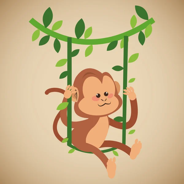 Desenho de desenho animado de macaco — Vetor de Stock