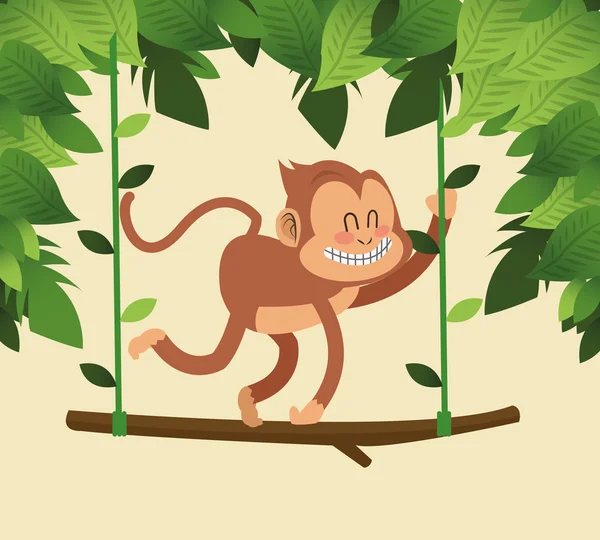 猴子卡通设计 — 图库矢量图片