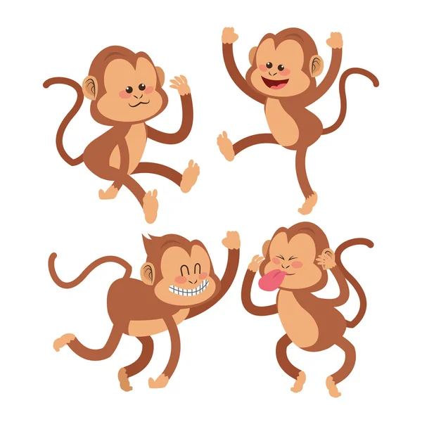 Monkey cartoon design — Stock vektor