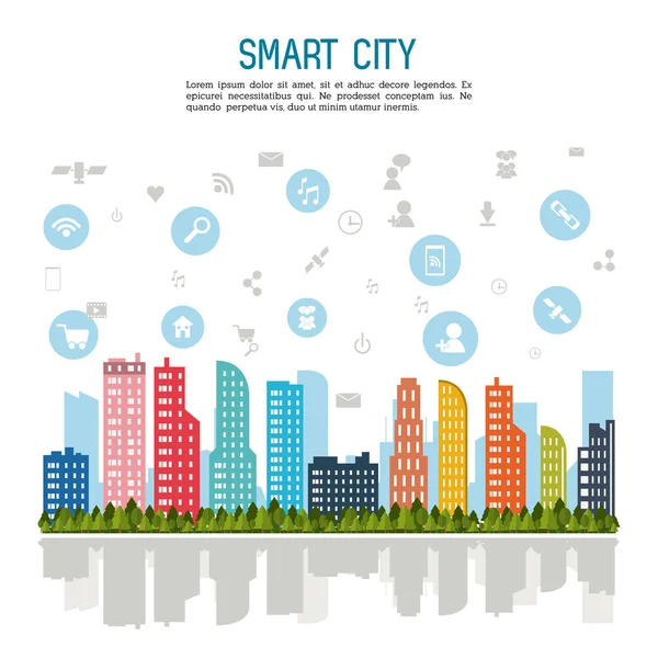 Design de cidade inteligente —  Vetores de Stock