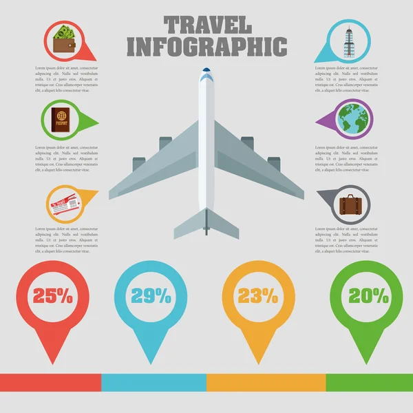Viajes y diseño infográfico — Vector de stock