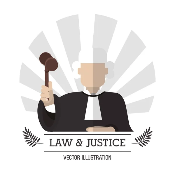 Ley y diseño de justicia — Vector de stock