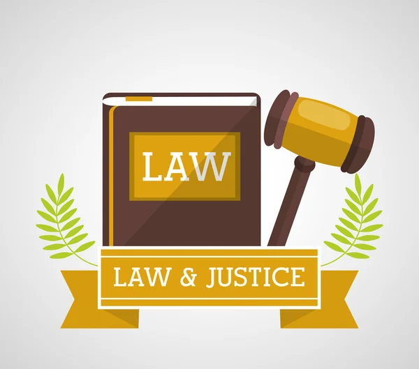 Direito e desenho da justiça —  Vetores de Stock