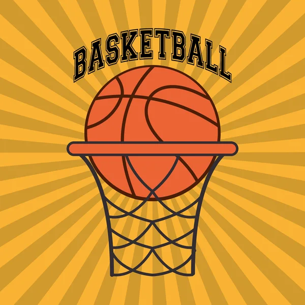 Baloncesto deporte diseño — Vector de stock