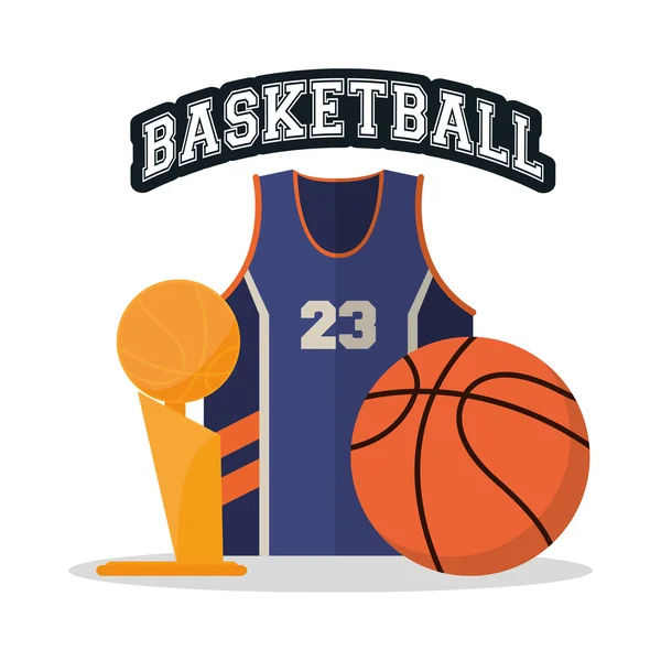 Baloncesto deporte diseño — Vector de stock