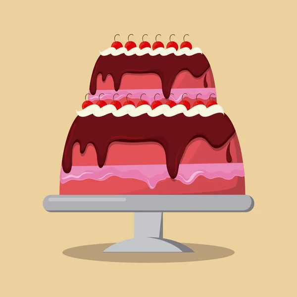 Panadería y diseño de pasteles — Vector de stock