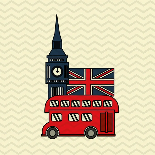 Londra simgesi tasarım — Stok Vektör