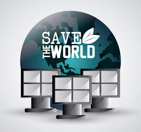 拯救世界的设计 — 图库矢量图片