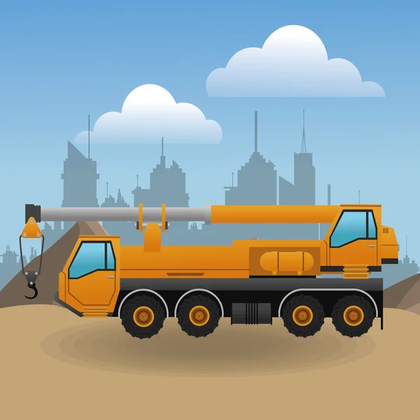 Construction and truck design — Stock Vector