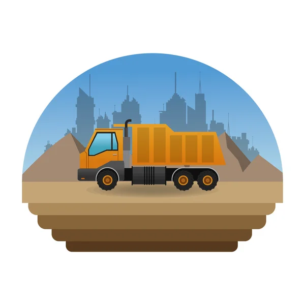 Construcción y diseño de camiones — Vector de stock