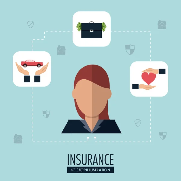 Insurance icon design — Stock Vector