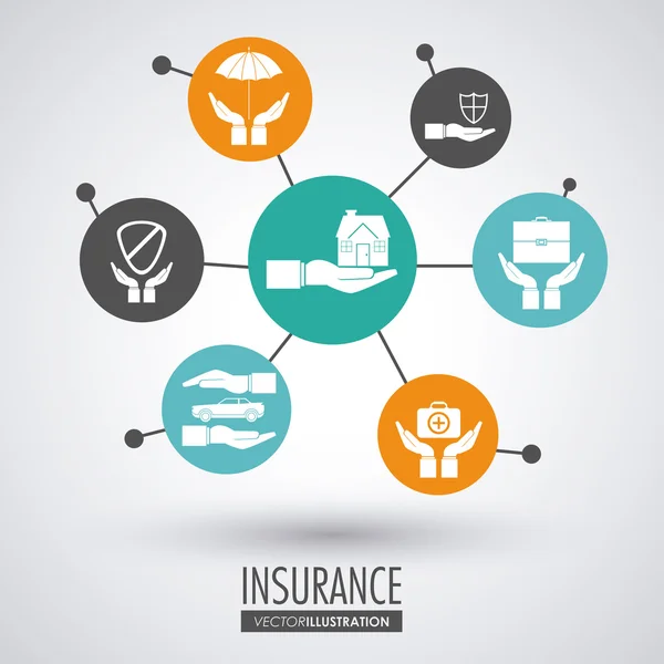 Insurance icon design — Stock Vector