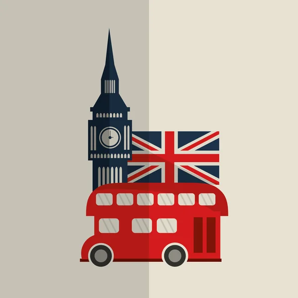 Londra simgesi tasarım — Stok Vektör
