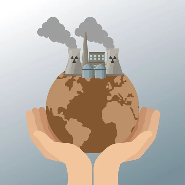 グローバル デザイン「地球温暖化 — ストックベクタ