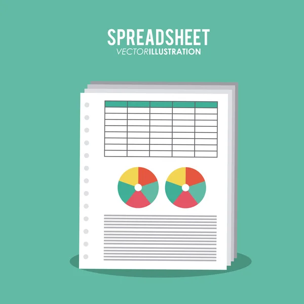 Conception d'icône de feuille de calcul — Image vectorielle
