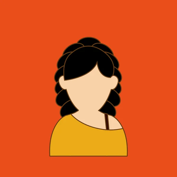 Mujer icono de diseño — Vector de stock