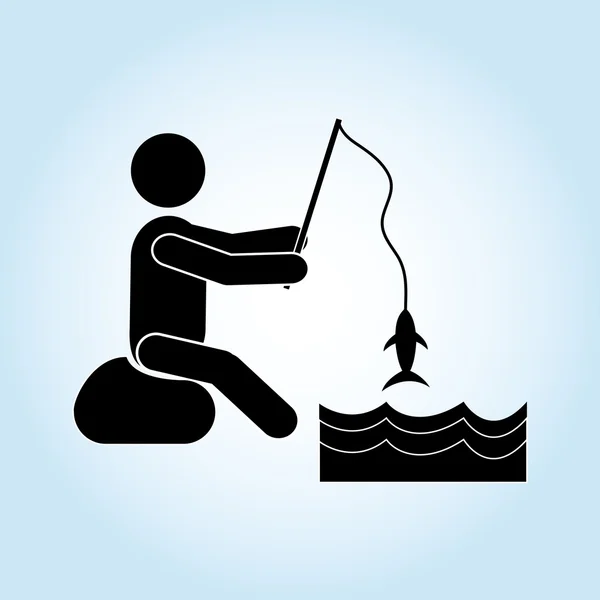 Рибальський дизайн, Векторні ілюстрації — стоковий вектор