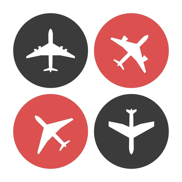 Diseño de iconos de avión — Vector de stock