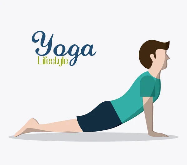 Les gens qui font du yoga desgin — Image vectorielle