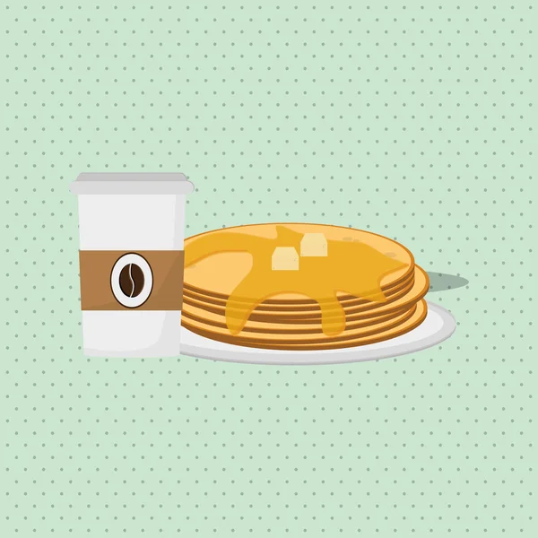 Desain ikon sarapan - Stok Vektor