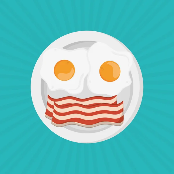 Ontbijt pictogram ontwerp — Stockvector