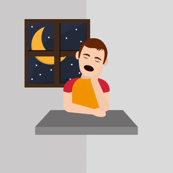 Descanso y diseño del sueño — Vector de stock