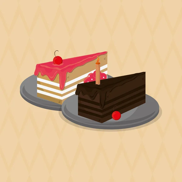 Kuchen-Ikone — Stockvektor