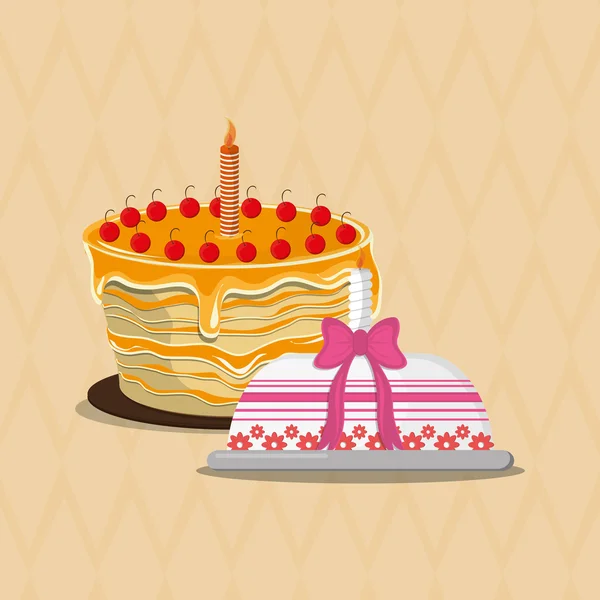 Conception icône gâteau — Image vectorielle