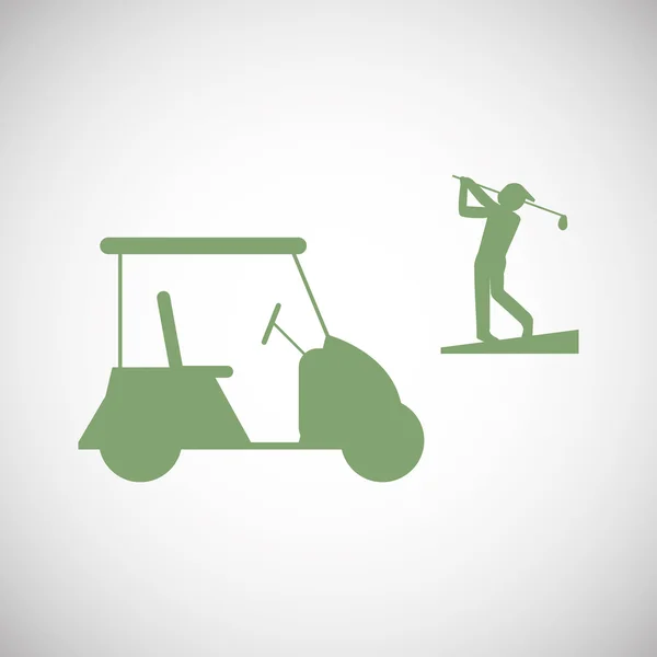 Conception icône de golf — Image vectorielle