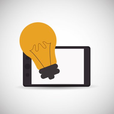 Büyük fikir ve ampul simgesi tasarım