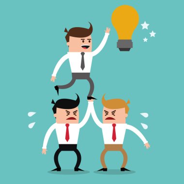 Proje ve strateji tasarım, işadamı karikatür kavramı