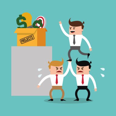 Proje ve strateji tasarım, işadamı karikatür kavramı