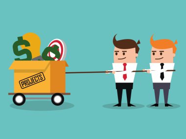 Proje ve strateji tasarım, işadamı karikatür kavramı